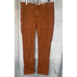 Anthropologie The Wanderer Pants Cargo Pockets Rust Sz 30